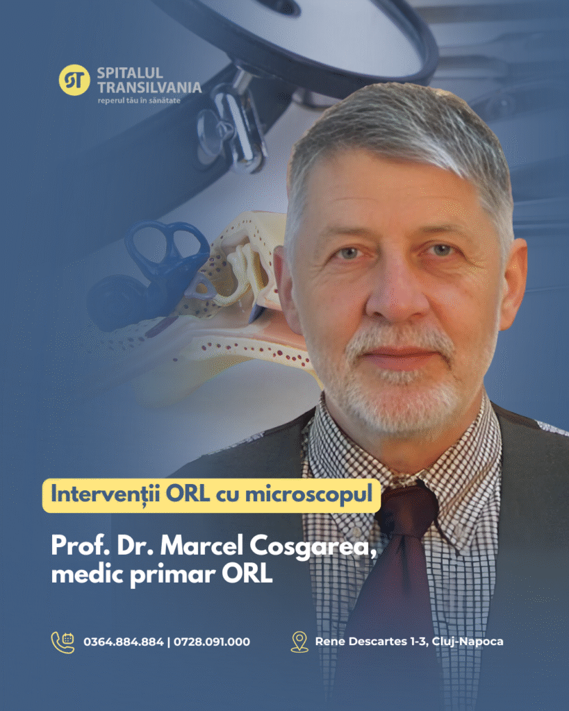 Prof. Dr. Cosgarea Marcel, medic ORL, în colaborare cu Spitalul Transilvania