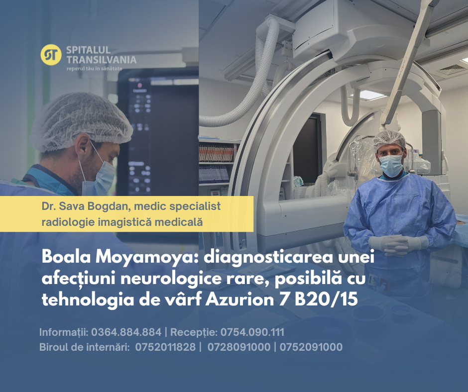Echipament Azurion 7 B20/15 utilizat pentru angiografie cerebrală la Spitalul Transilvania