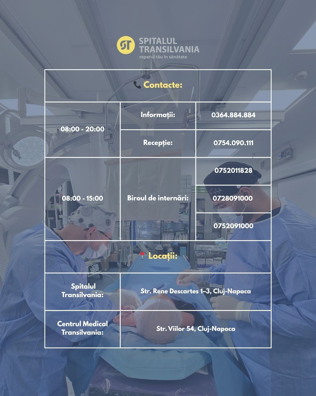 Camera implantabilă – soluția modernă pentru tratament fără durere 2 Contecte Spitalul Transilvania