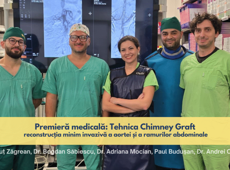 Medicină de ultimă generație la Spitalul Transilvania: reconstrucția minim invazivă a aortei și a ramurilor abdominale tehnica Chimney Graft reconstrucția minim invazivă a aortei și a ramurilor abdominale