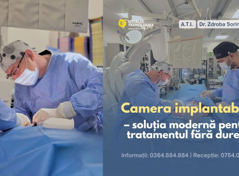Port venos total implantabil (Port-a-Cath) montat la Spitalul Transilvania, Cluj, procedură sigură și minim invazivă port-a-cath Cluj port venos total implantabil tratament chimioterapie Cluj dr. zdroba