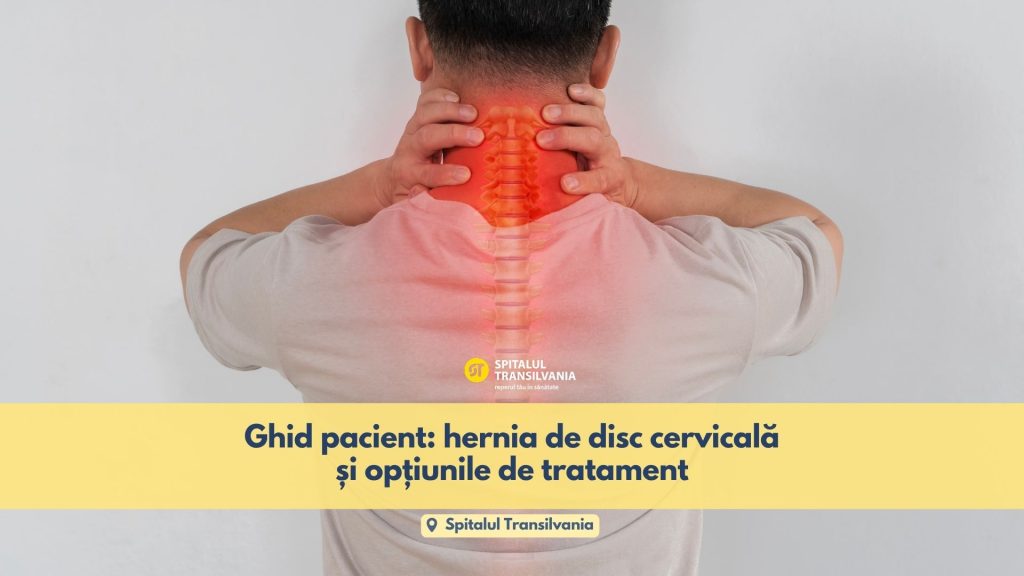 Hernia cervicală explicată clar: de la simptome la recuperare 1 Ilustrație anatomică a herniei de disc cervicală cu comprimarea rădăcinii nervoase